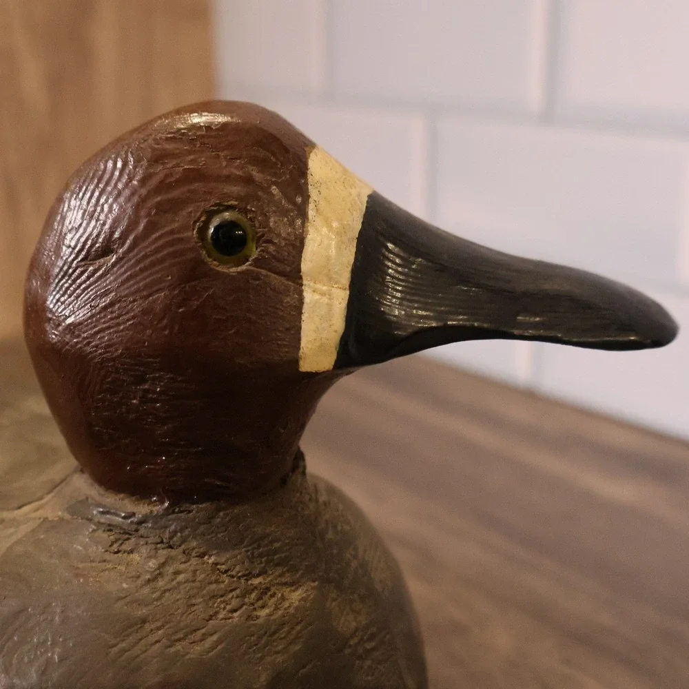 Vintage Duck Decoy Hand Carved Folk Art Lake Cabin Primitive Decor Hunting